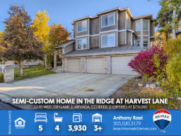 12185 West 75th Lane in Arvada CO 80005 : Semi-Custom Two-Story Advocate Home in The Ridge at Harvest Lane